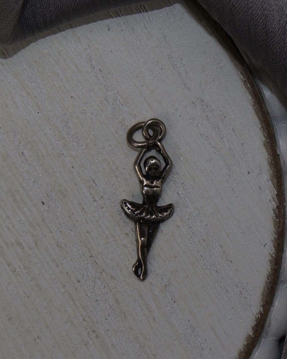 Vintage Sterling Silver Ballerina Dance Charm 1G / 1.1in